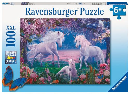 Ravensburger® Kinderpuzzle XXL - Bezaubernde Einhörner, 100 Teile