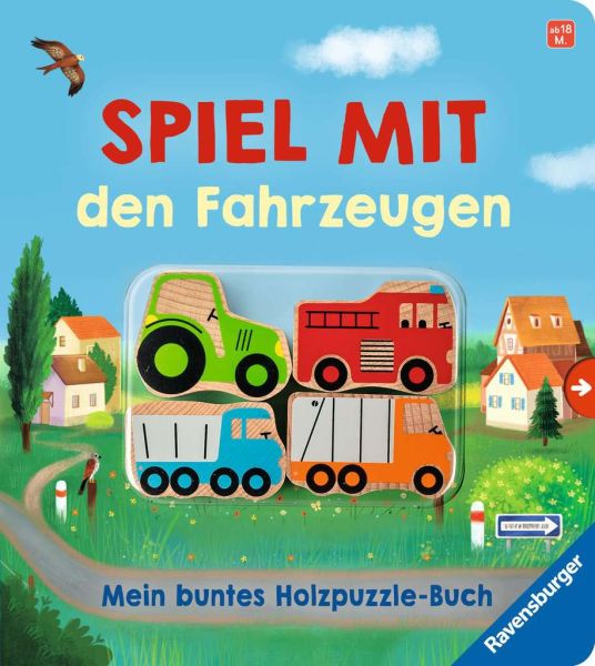 Ravensburger® Bücher - Spiel mit den Fahrzeugen: Mein buntes Holzpuzzle-Buch