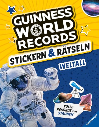 Ravensburger® Bücher - Guinness World Records Stickern & Rätseln, Weltall