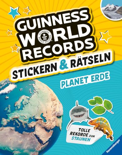 Ravensburger® Bücher - Guinness World Records Stickern & Rätseln, Planet Erde