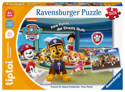 Ravensburger® tiptoi® Puzzle für kleine Entdecker - Paw Patrol 2 x 24 Teile