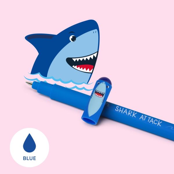 Erasable Pen - Gel Pen Shark, blau