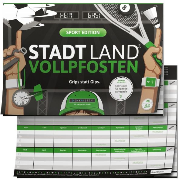 STADT LAND VOLLPFOSTEN® - Sport Edition DIN-A4 Block