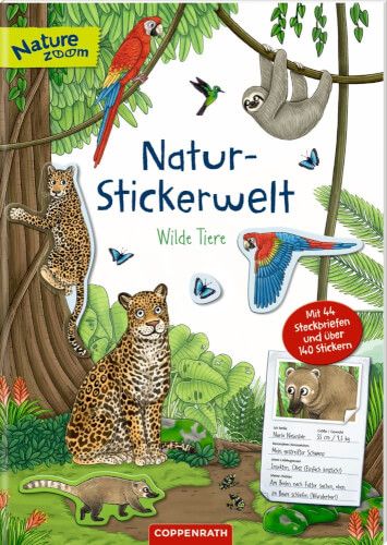 Nature Zoom - Natur-Stickerwelt: Wilde Tiere