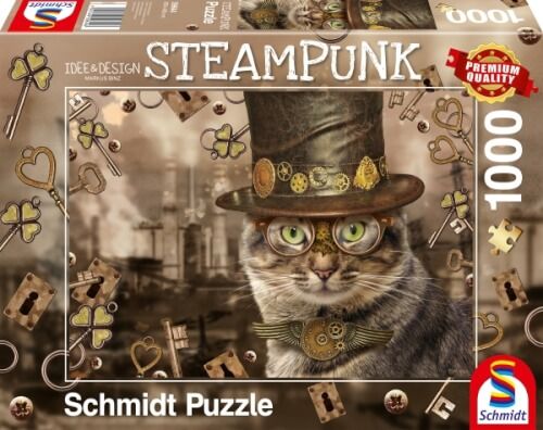 Schmidt Puzzle - Steampunk Katze, 1000 Teile