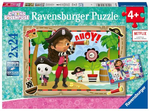 Ravensburger® Kinderpuzzle - Gabby's Dollhouse, 2 x 24 Teile