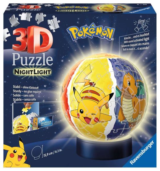 Ravensburger® Puzzle - Nachtlicht Puzzle-Ball Pokémon 3D