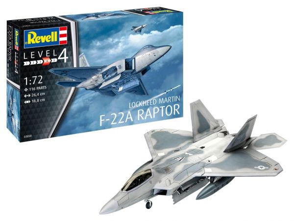 Revell Modellbau - Lockheed Martin F-22A Raptor 1:72