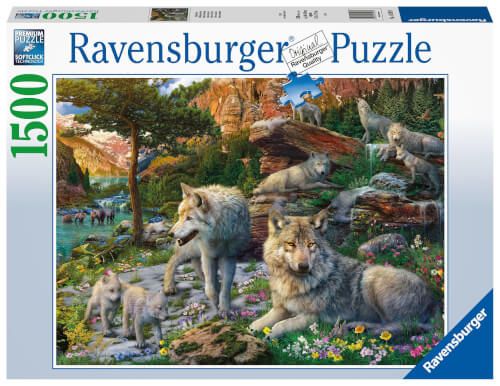 Ravensburger® Puzzle - Wolfsrudel im Frühlingserwachen, 1500 Teile