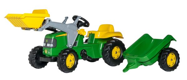Rolly Toys - John Deere Traktor mit Lader und Anhänger