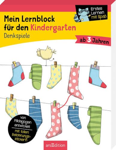 ars Edition - Mein Lernblock für den Kindergarten, Denkspiele