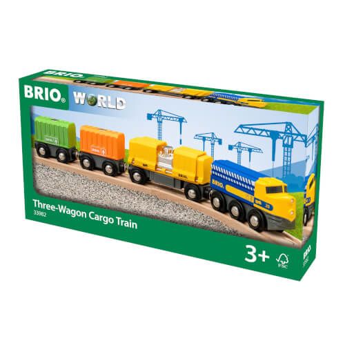 BRIO® World - Three-Wagon Cargo Train