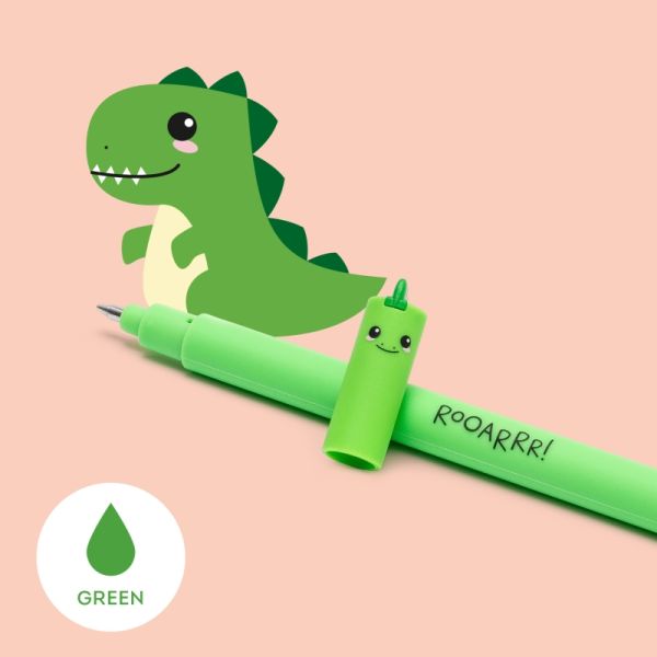 Erasable Pen - Gel Pen Dino, grün