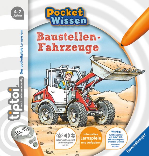 Ravensburger® tiptoi® Pocket - Baustellen-Fahrzeuge
