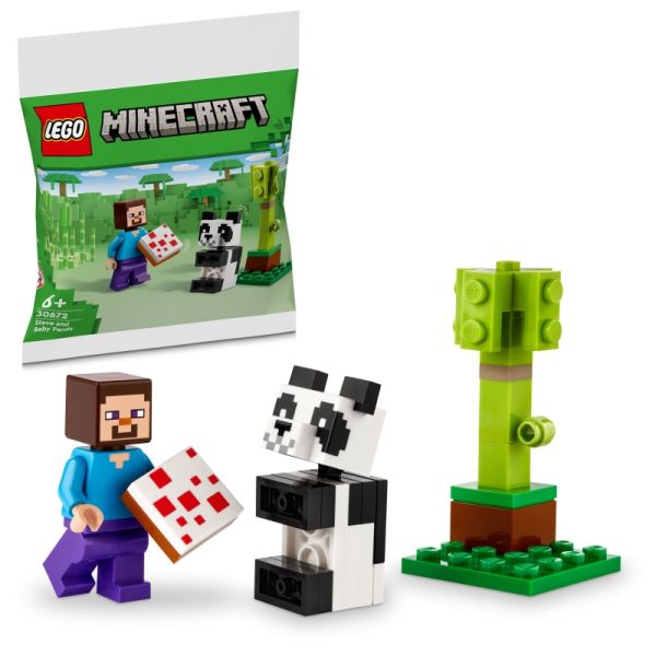 LEGO® Minecraft - Steve mit Baby-Panda