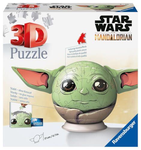 Ravensburger® 3D Puzzle - Puzzle-Ball Grogu mit Ohren, 72 Teile