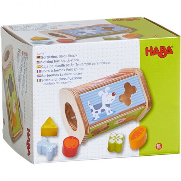 HABA Holzspielzeug - Sortierbox Steck-Snack