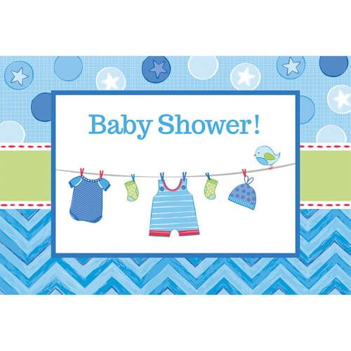 amscan® Baby Shower! Boy - 8 Einladungskarten mit Umschlägen