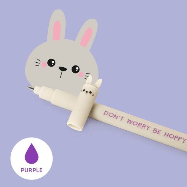 Erasable Pen - Gel Pen Bunny, lila