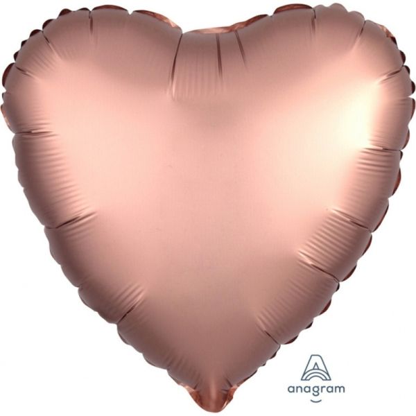 amscan® Herz - Satin Luxe Rose Copper Folienballon, 43 cm