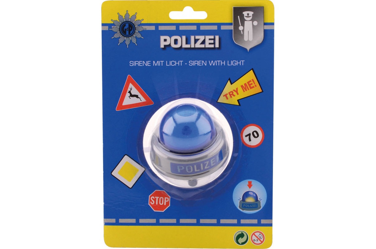 Polizei Martinshorn inkl. Batterie mit deutscher Tonfolge für Fahrradlenker