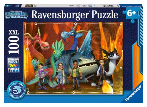 Ravensburger® Kinderpuzzle XXL - Dragons: Die 9 Welten, 100 Teile