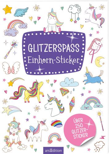 ars Edition - Glitzerspaß Einhorn-Sticker