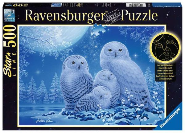 Ravensburger® Puzzle - Eulen im Mondschein, 500 Teile