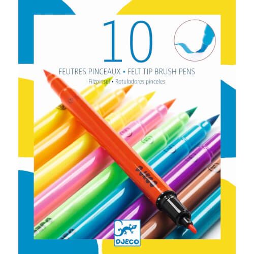 DJECO Farben - 10 Filzstifte Pop Farben