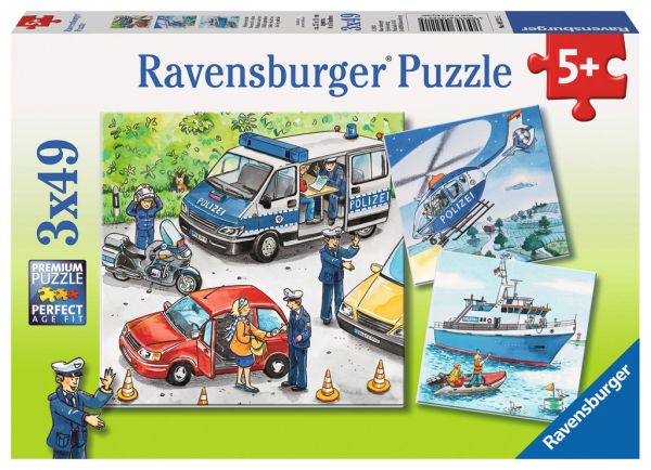 Ravensburger® Puzzle - Polizeieinsatz, 3x49 Teile