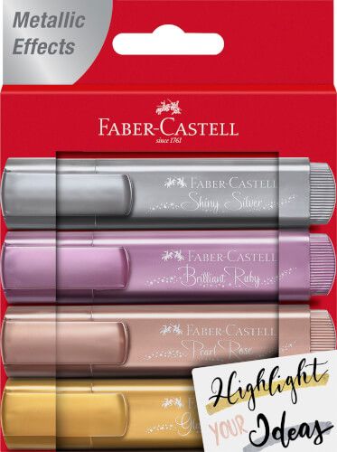 Faber-Castell - Textmarker Metallic, 4er Set
