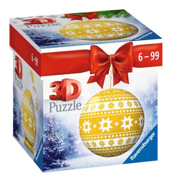 Ravensburger® 3D Puzzle-Ball - Weihnachtskugel Norweger Muster, 54 Teile