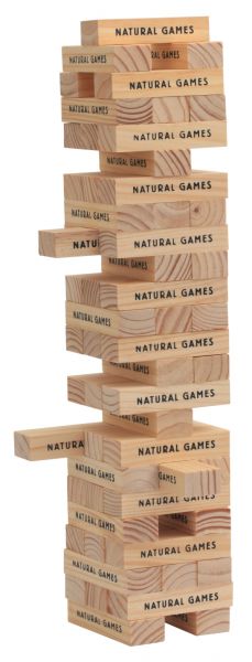 Vedes Natural Games - Wackel-Turm mit 60 Spielsteinen