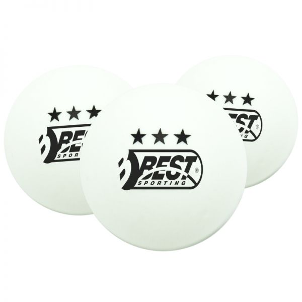 BEST Sporting - Tischtennis Turnierbälle, 6 Stück weiß