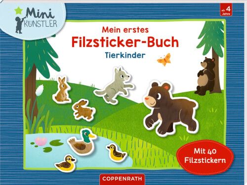 Mini-Künstler - Mein erstes Filzsticker-Buch: Tierkinder