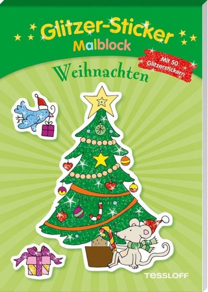 Tessloff Glitzer-Sticker-Malblock - Weihnachten