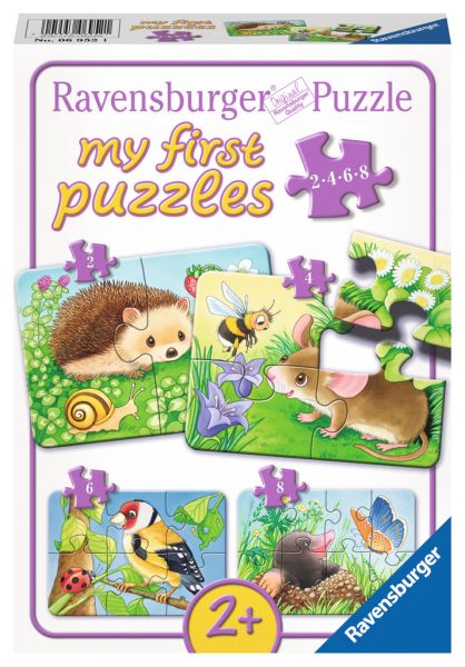 Ravensburger® Puzzle - Süße Gartenbewohner 2/4/6/8T