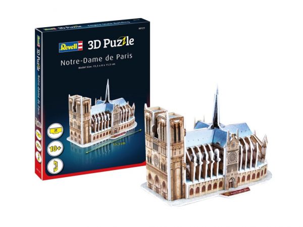 Revell 3D Puzzle Mini - Notre-Dame de Paris, 39 Teile