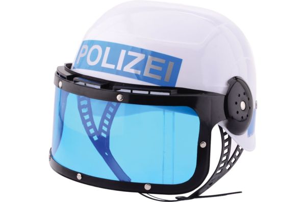 Johntoy - Polizeihelm Deutsche Version, silber-blau