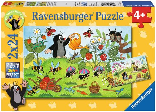 Ravensburger® Puzzle - Der Maulwurf im Garten, 2x24 Teile