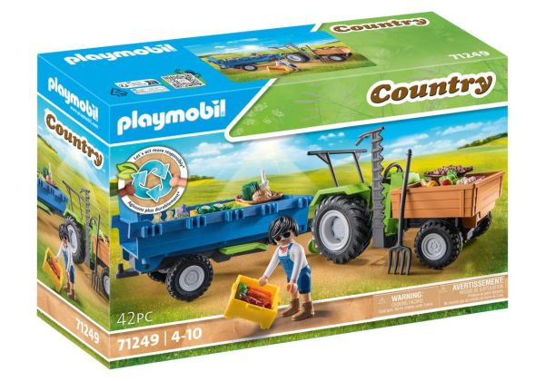PLAYMOBIL® Country - Traktor mit Anhänger