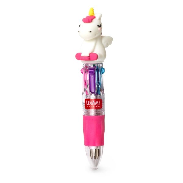 Mini-Kugelschreiber mit 4 Farben - Mini Magic Rainbow Einhorn