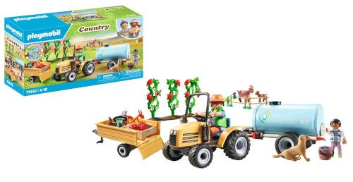PLAYMOBIL® Country - Traktor mit Anhänger und Wassertank