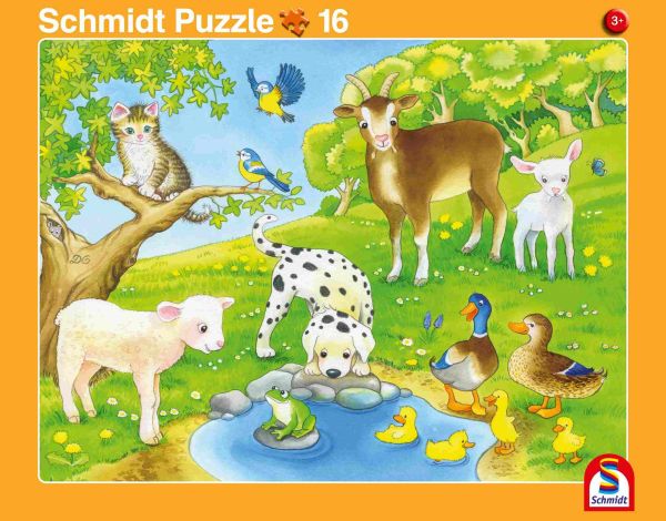 Schmidt Puzzle - 2er Set Rahmenpuzzle Tiere, 24/40 Teile