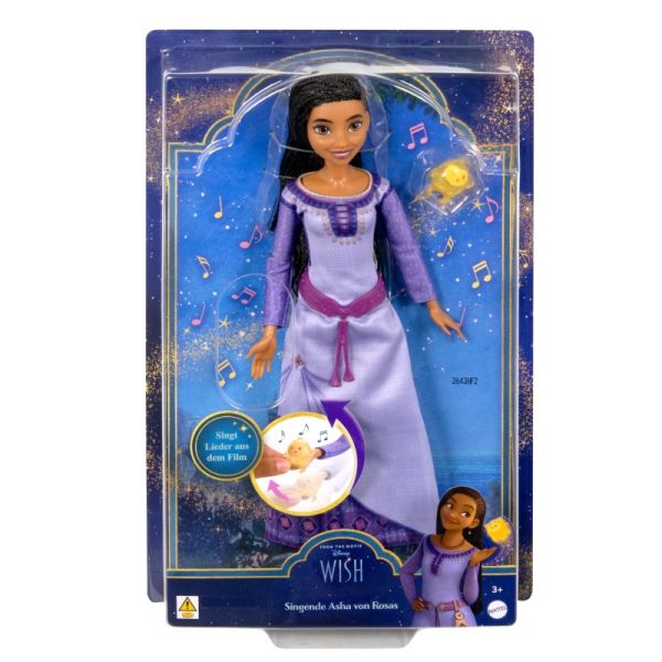 Mattel Disney Wish - Singende Puppe Asha von Rosas