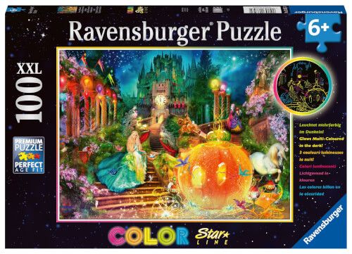 Ravensburger® Kinderpuzzle XXL - Tanz um Mitternacht Leuchtpuzzle, 100 Teile