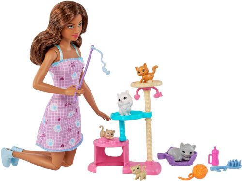 Barbie® - Puppe und Kätzchen Spielset