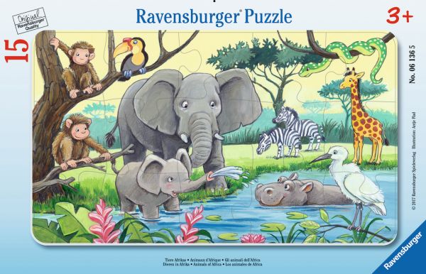 Ravensburger® Puzzle - Tiere Afrikas, 15 Teile