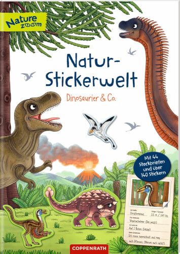 Nature Zoom - Natur-Stickerwelt: Dinosaurier & Co.