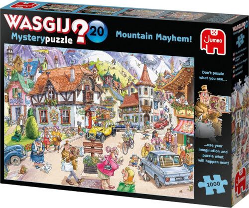 Jumbo Spiele - Puzzle Wasgij Mystery 20 Idylle in den Bergen!, 1000 Teile